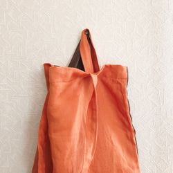 linen tote bag （にんじん）リネントート　トートバッグ 2枚目の画像