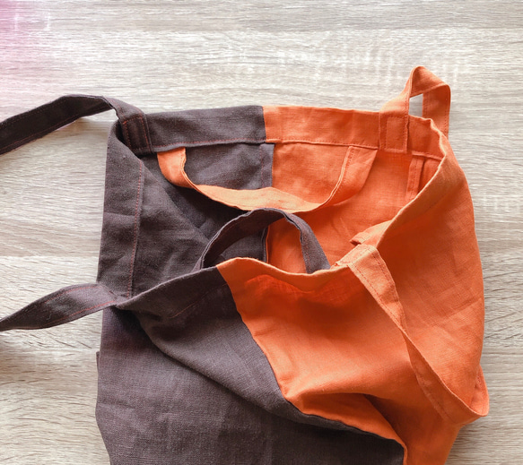 linen tote bag （にんじん）リネントート　トートバッグ 5枚目の画像