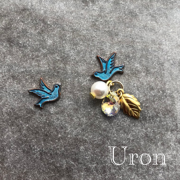 blue  swallow pierce 〜幸せを運ぶ青い燕のピアス〜 1枚目の画像