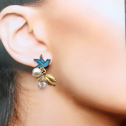 blue  swallow pierce 〜幸せを運ぶ青い燕のピアス〜 2枚目の画像