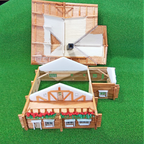 Nゲージサイズハンドメイドミニチュアログハウス その他雑貨 maruchus