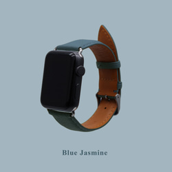マルチカラーリアルレザーゴートスキンシリーズマカロンドリームグレーブルーApple Watch Apple Watchストラップ 2枚目の画像