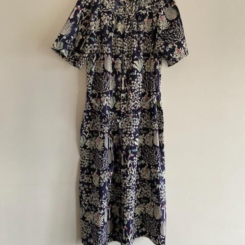 リバティ Yoshie ネイビー ワンピース ワンピース fuki18e 通販