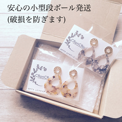 pierce/earring♡シフォンリボン  ピアス イヤリング 花 フラワー 春 4枚目の画像