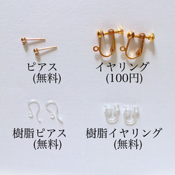 pierce/earring♡大ぶりピアス イヤリング ベージュ×ブラウン 丸 3枚目の画像