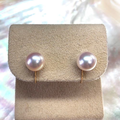 アコヤ真珠 パールピアス イヤリング 7.5-8mm ホワイト