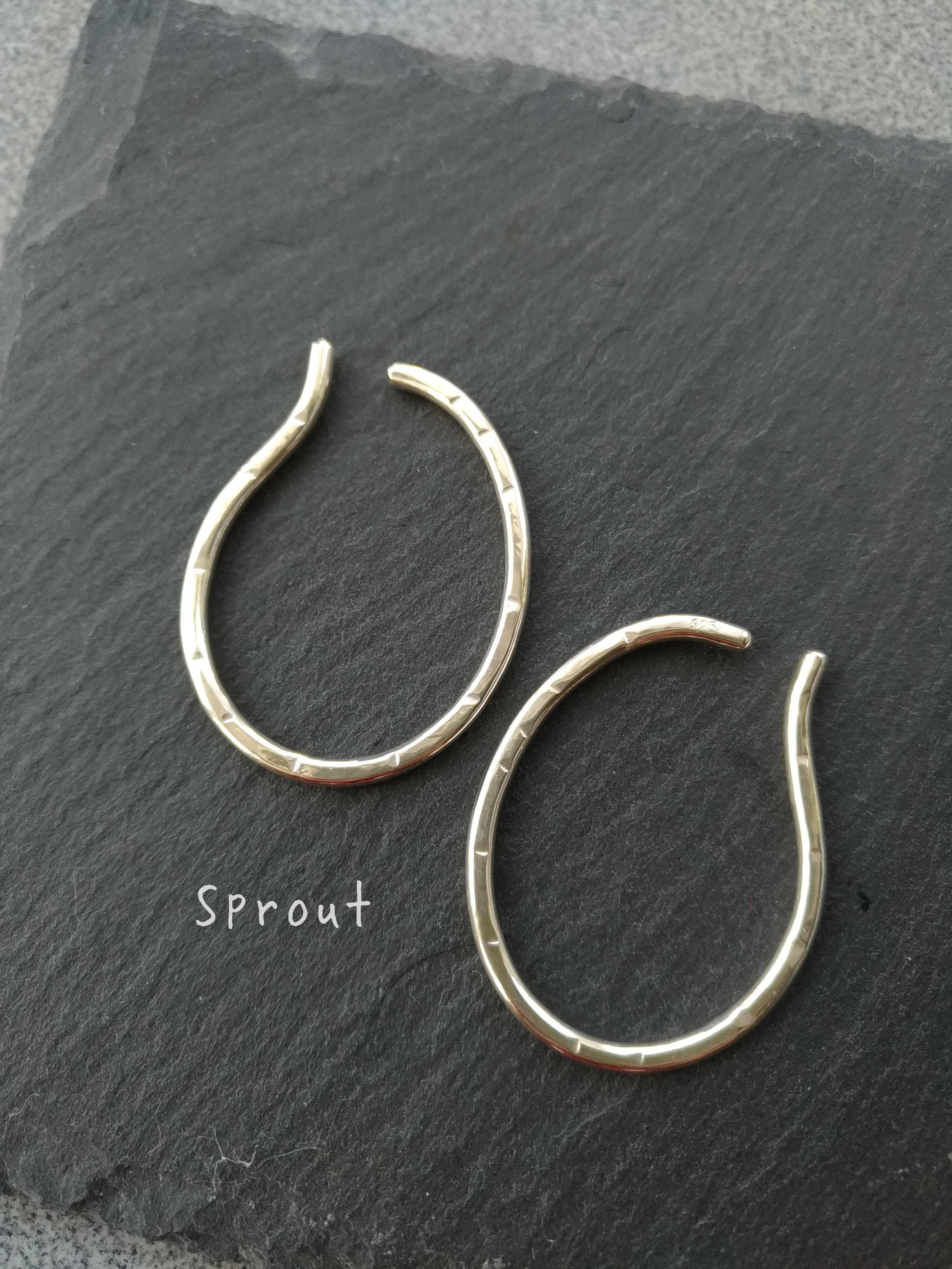 silverイヤーカフ　イヤリングフープ風（両耳）