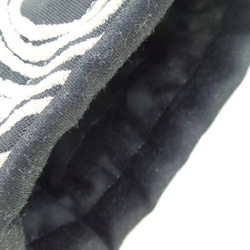 ふっくらモケットのグレージュ・サークル模様がお洒落なコロンとした巾着ポーチ:受注製作です 8枚目の画像