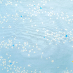 受注製作：星がたくさん&三日月・水色ランチマットと給食袋（巾着袋）セット 2枚目の画像