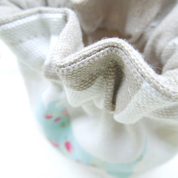 コットンのこきんちゃん☆フラワーテリアの小さい巾着ポーチ:受注製作です 6枚目の画像