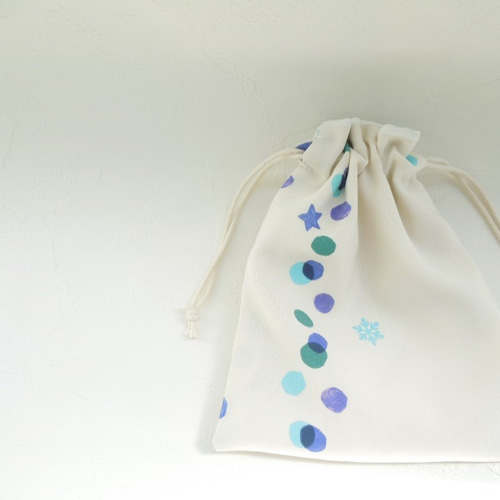 水玉水玉水玉・・・ちいさいドットと色んなモチーフがおしゃれな巾着袋