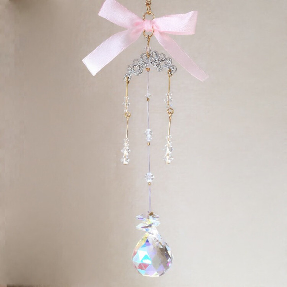 サンキャッチャー スワロフスキー シャンデリア皿110mm アンティーク