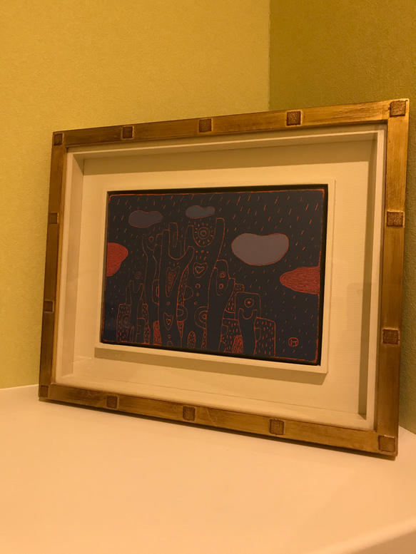 【原画】 嬉しい雨 越智 紀久張 原画】嬉しい雨 越智 紀久張 絵画 みちょす 通販 5208600
