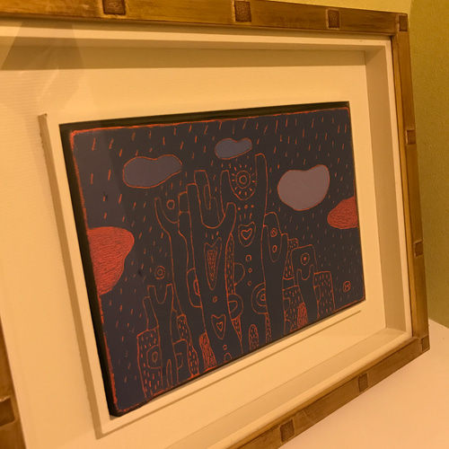 【原画】 嬉しい雨 越智 紀久張 原画】嬉しい雨 越智 紀久張 絵画 みちょす 通販 5208600