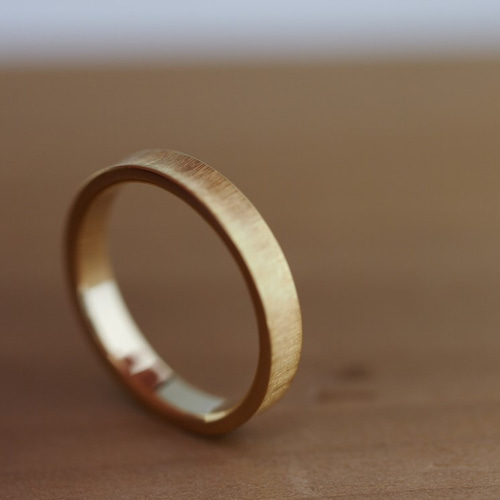 K18YG アンティーク風テクスチャー リング 指輪・リング 工房 正司