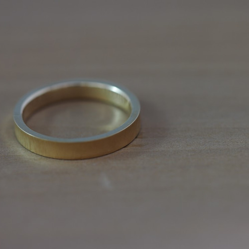 K18YG アンティーク風テクスチャー リング 指輪・リング 工房 正司