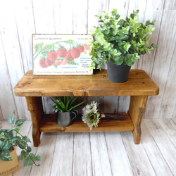 フラワースタンド （チーク色） 2枚目の画像