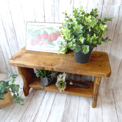 フラワースタンド （チーク色） 3枚目の画像