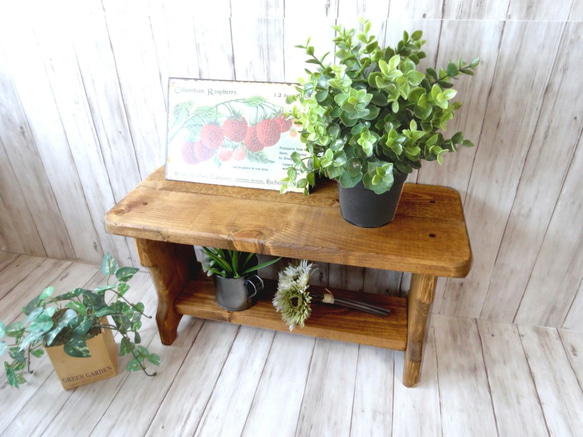 フラワースタンド （チーク色） 3枚目の画像