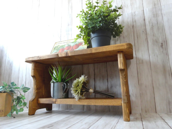 フラワースタンド （チーク色） 5枚目の画像