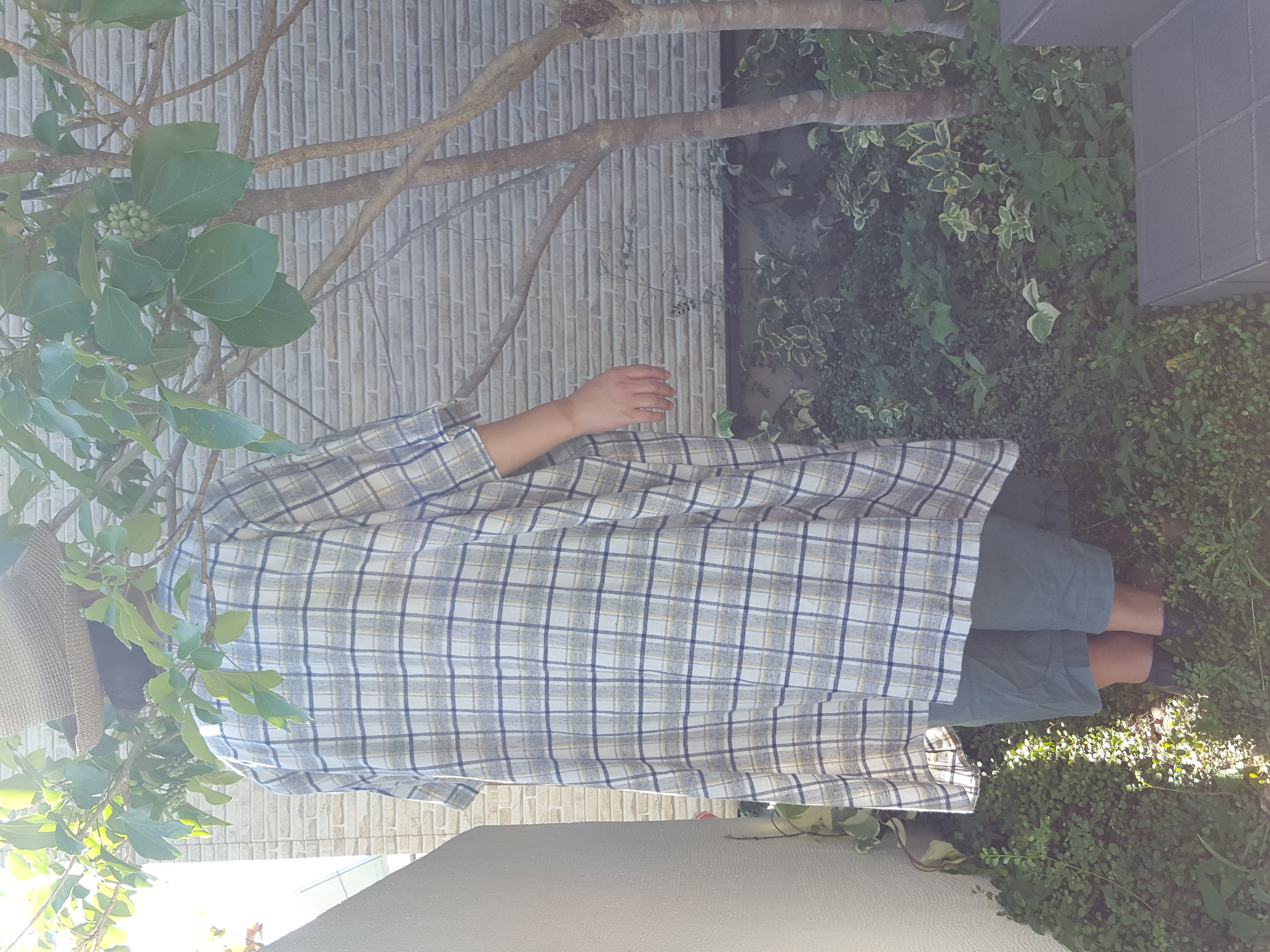 cousinチェックワンピース