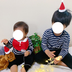 ベビーサンタスタイ&帽子 4枚目の画像