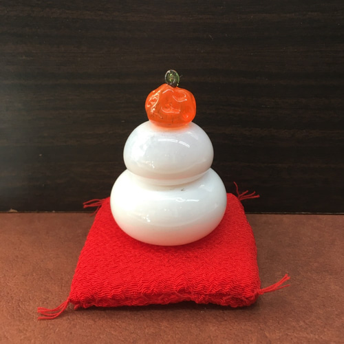 ガラスの鏡餅 ミニサイズ 4個セット その他インテリア雑貨 軽井沢