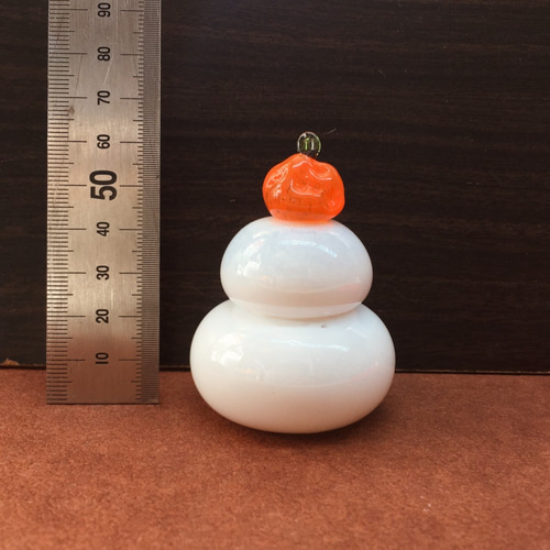 ガラスの鏡餅 ミニサイズ 4個セット その他インテリア雑貨 軽井沢