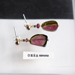 Anahita 〈pierce〉 ：watermelon tourmaline  L 1枚目の画像