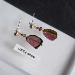 Anahita 〈pierce〉 ：watermelon tourmaline  L 4枚目の画像