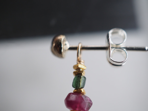 Anahita 〈pierce〉 ：watermelon tourmaline  L 6枚目の画像