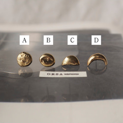 Wadd"Ａ"：片耳 brass stud pierce / full moon 7枚目の画像