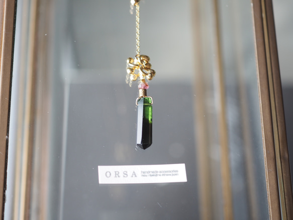 Aonghus〈necklace〉： green tourmaline 2枚目の画像