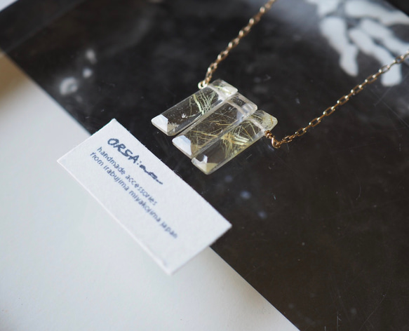 Barbegazi 〈necklace〉： rutile quartz 2枚目の画像