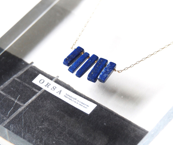 Barbegazi 〈long necklace〉： lapis lazuli 1枚目の画像