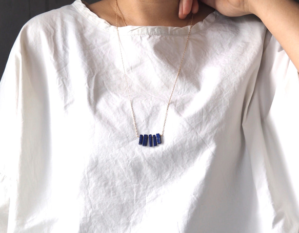 Barbegazi 〈long necklace〉： lapis lazuli 5枚目の画像