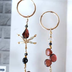 Anahita 〈hoop pierce〉 ： garnet 2枚目の画像