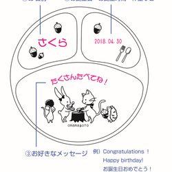 仕切り付き丸プレート＊おままごと＊ 2枚目の画像