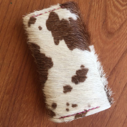 牛革キーケース（イタリア産のハラコ×パープルのベロア牛革） 2枚目の画像