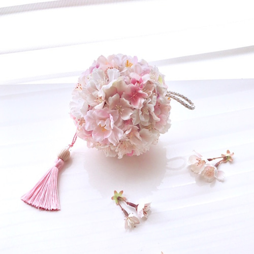 桜 さくらぼうる ❀.*・゜ サクラ 鞠玉 ひな祭り アレンジメント 