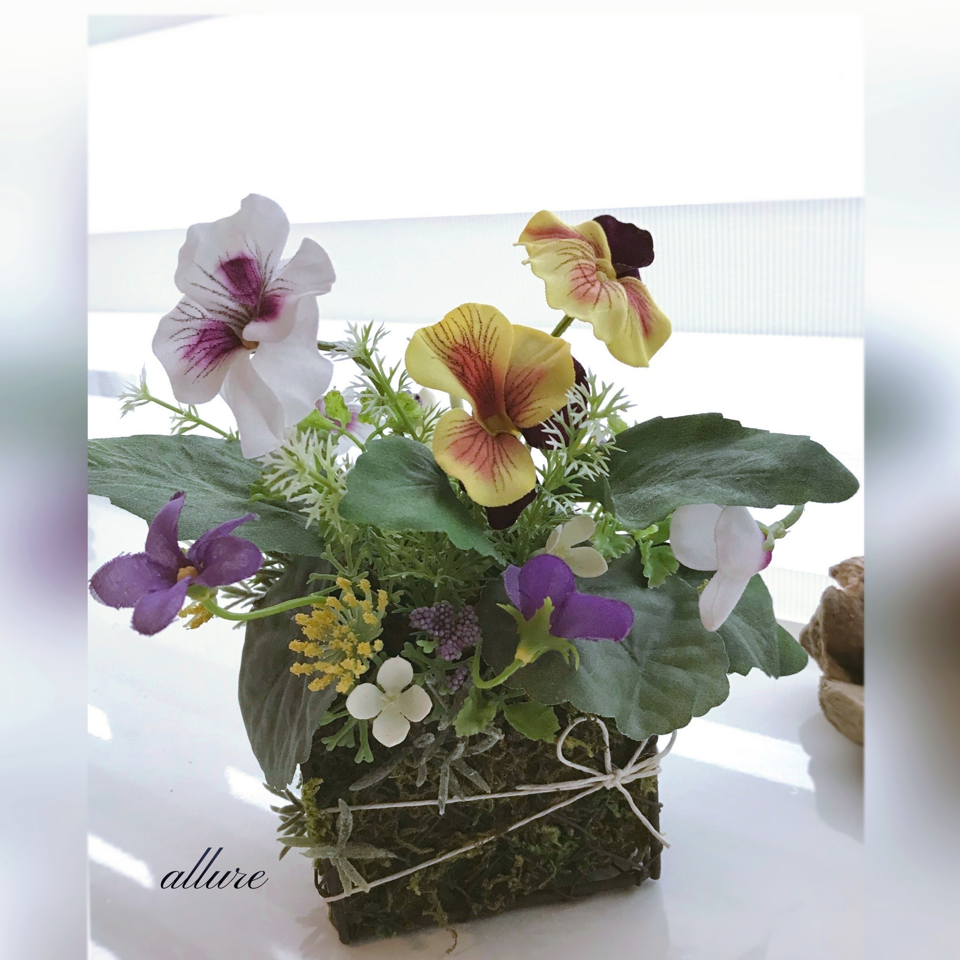 春のパンジーアレンジメント ・*:.。❁ 一点物 アーティフィシャル  