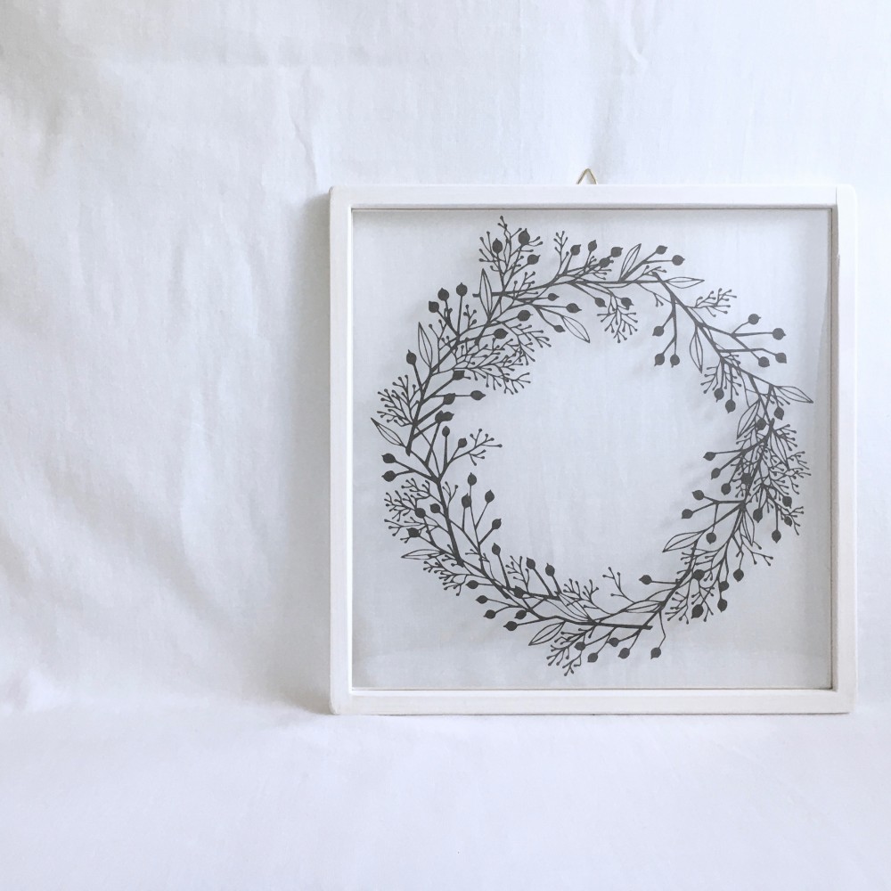 【植物リースの切り絵】大きい実と小さい実＿ストーングレー