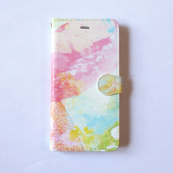 iPhoneアクセサリー cake strawberry on the short cake peace#01 手帳型 iphone/Android
