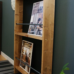 マガジンラックBlack*　【木製】 2枚目の画像