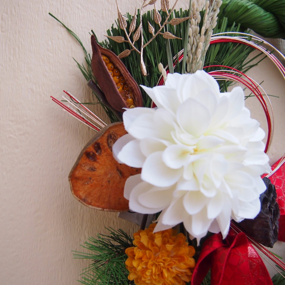 ◆迎春2017❖正月飾り・雅グリーンL（縦横使い可能） 3枚目の画像