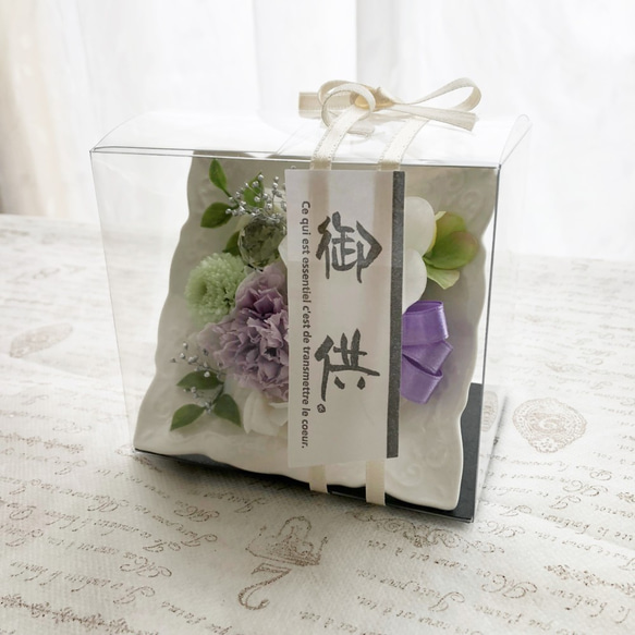 ◆胡蝶蘭プリザーブドフラワーフレーム（和の花シリーズ・仏花お供え・お盆にも） 5枚目の画像