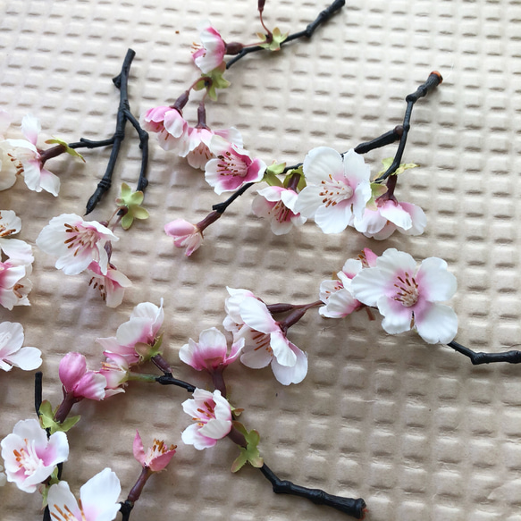 再販！【素材】桜の小枝・フラワーヘッド（アーティフィシャル） 5枚目の画像