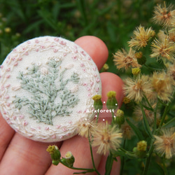 フランスのロマンチックな花と刺繍のヘアタイ/ヘアタイ/ヘアアクセサリー/ジュエリー 5枚目の画像