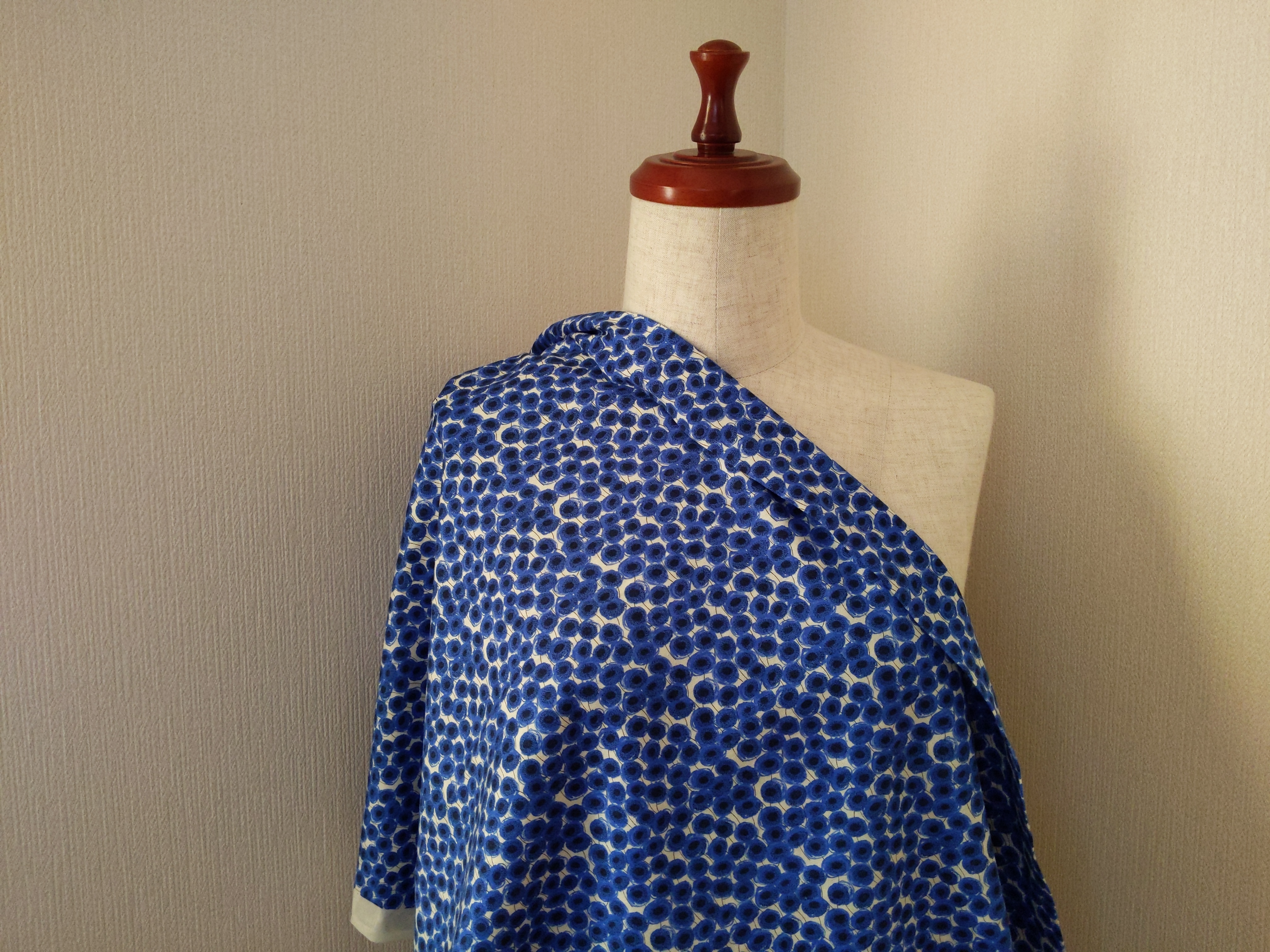 お客様サイズで製作します　リバティシャツ型チュニック（サンジーサンビーム）ニット素材　着易さ抜群！重ね着にも　綿100%