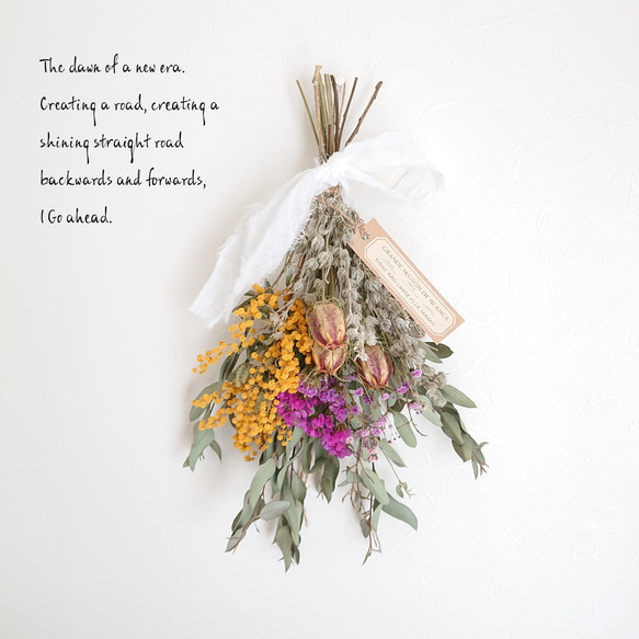 ドライフラワーナチュラルスワッグ❁